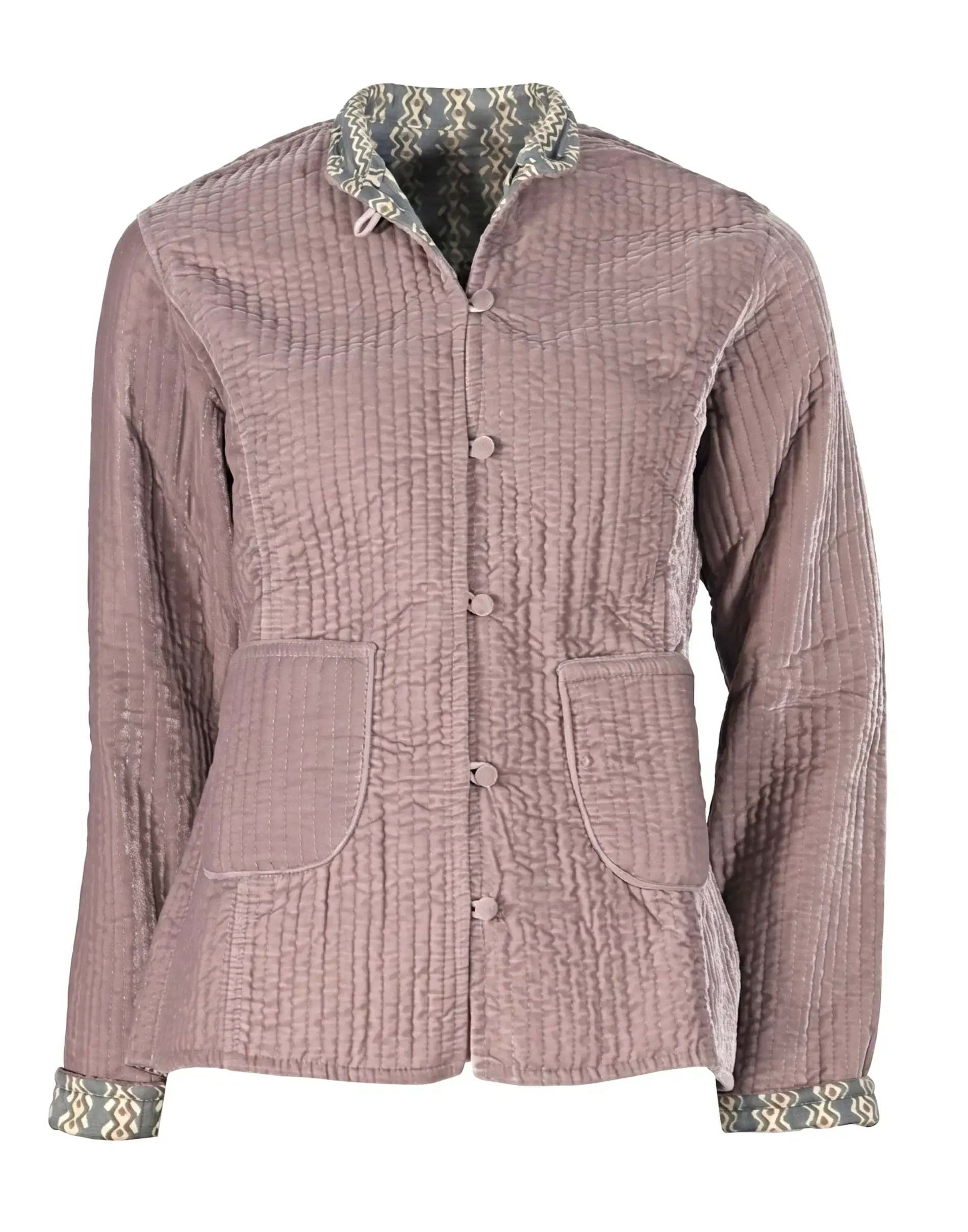 Giacca Velluto e Cotone Reversibile "Lavanda"