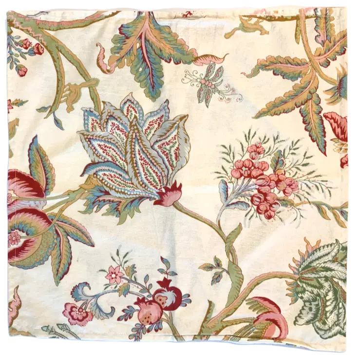 Thumbnail: Cotton Cushion Peacock Tree Pink 42x42 cm (16.5x16.5 in)