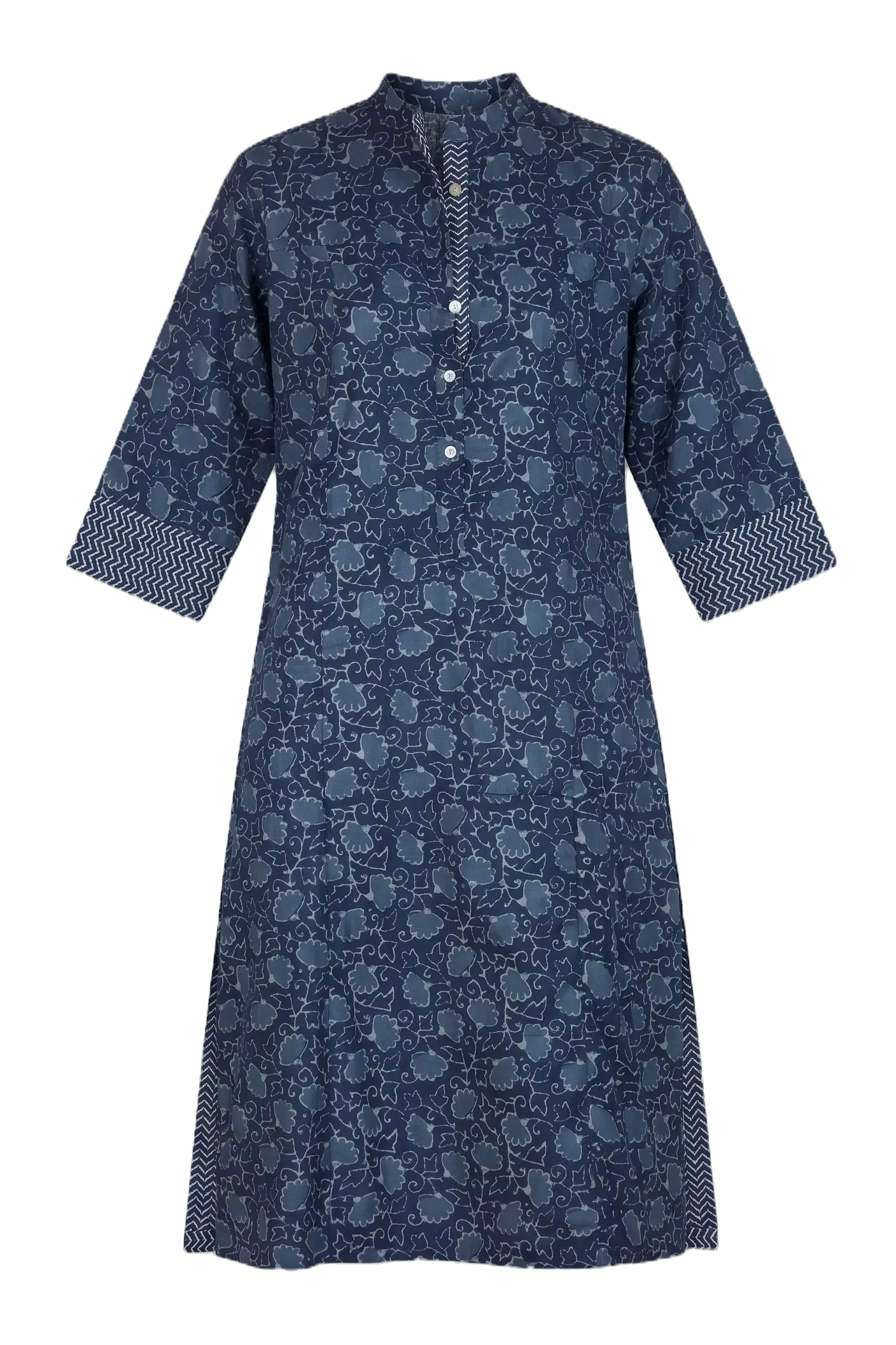 Tunique-Chemise en Coton "Aura Indigo"