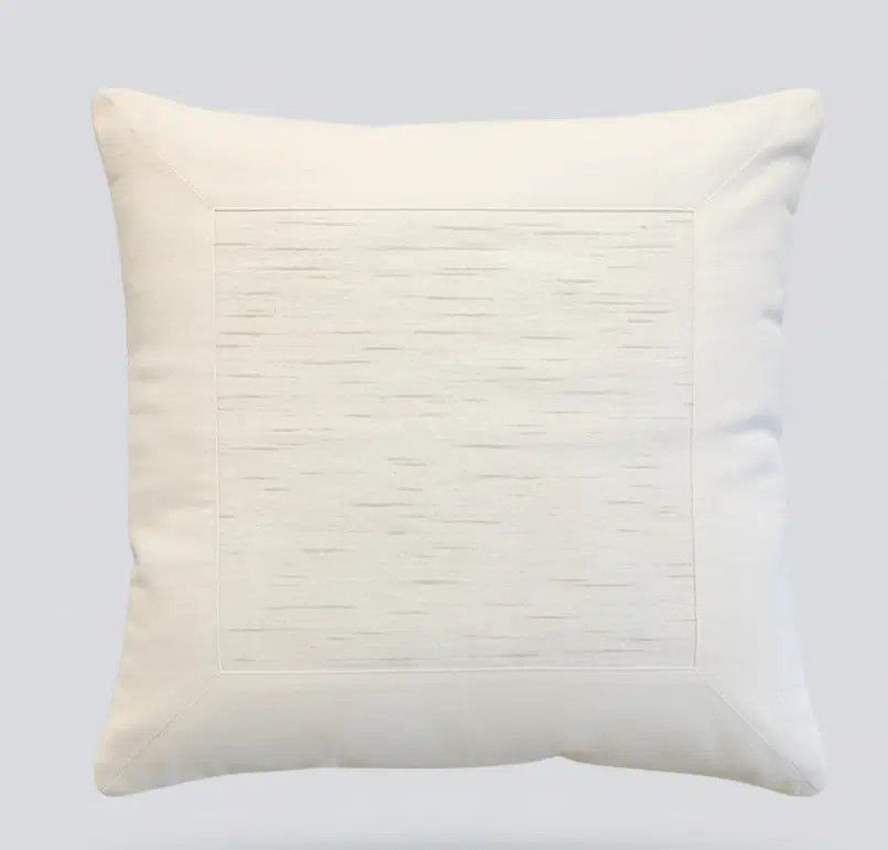 Miniature : Coussin futon en coton brut 42x42 cm (16,5x16,5 po)