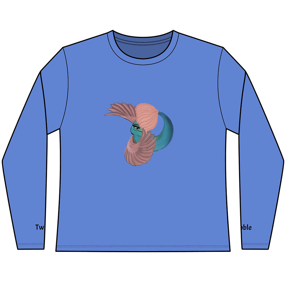 Thumbnail: GuppyFinch Long Sleeve Tee — Whimsical Mythical Creature Shirt