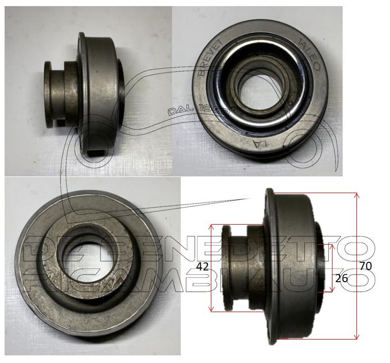 4207838 CUSCINETTO REGGISPINTA FIAT 124-131-ARGENTA