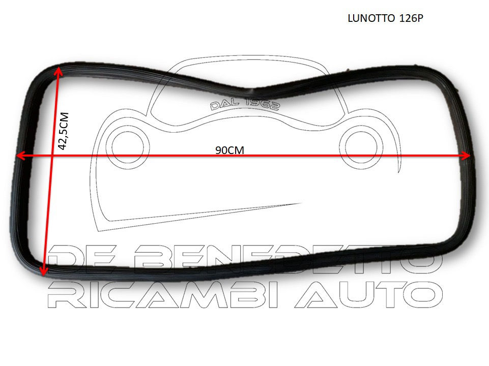 Miniatura: GUARNIZIONE LUNOTTO POSTERIORE FIAT 126 PERSONAL 4025