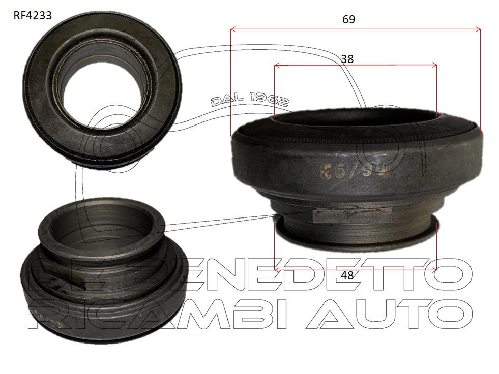 RF4233 CUSCINETTO REGGISPINTA DISTACCO FRIZIONE OPEL KADETT ASCONA