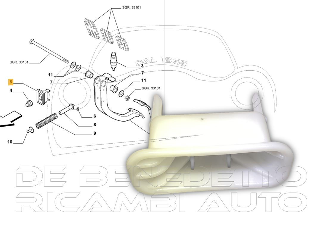 46554494 MANICOTTO GUIDA FRIZIONE ALFA FIAT LANCIA
