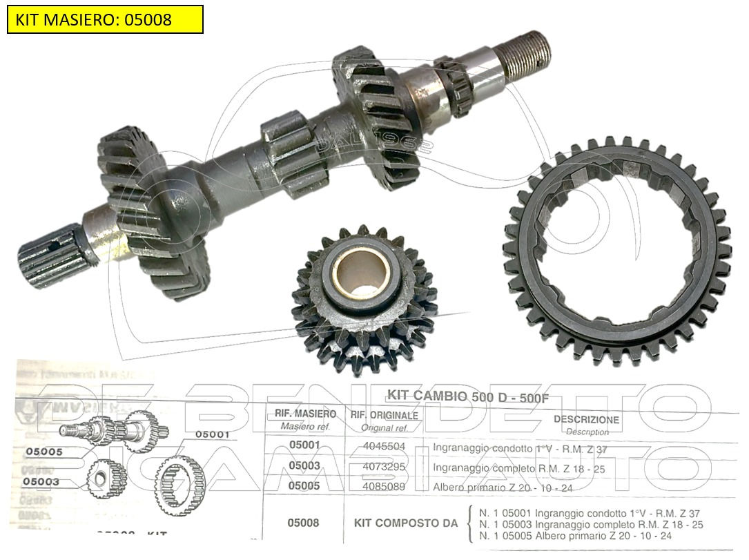 KIT CAMBIO FIAT 500D 500F 1503FI (05008)