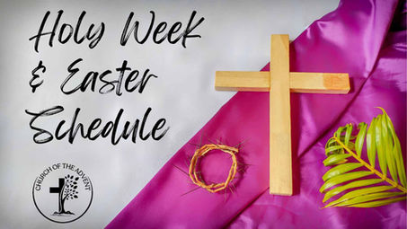 Holy Week & Easter Schedule 2026