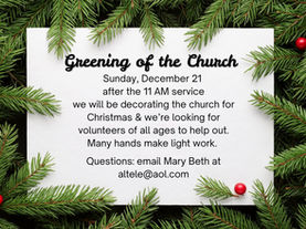 Greening of the Church Dec. 21
