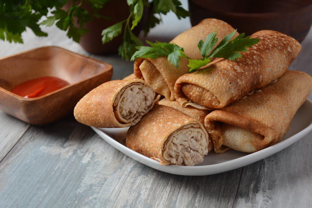 Млинчики вагові з м'ясом