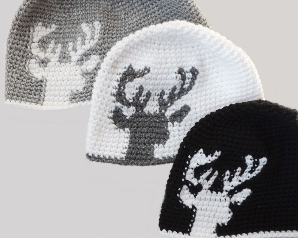 Crochet Pattern - Dylan Deer Silhouette Hat