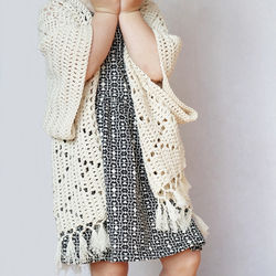 KENZIE CROCHET KIMONO CARDIGAN