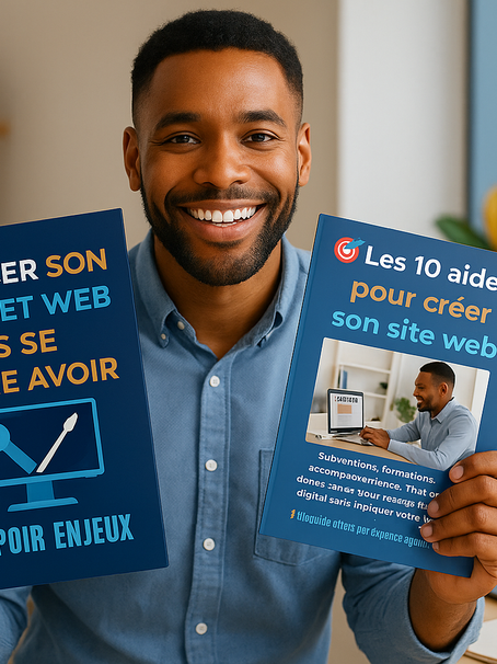 Un entrepreneur heureux d'utiliser les 2 guides d'Espoir Enjeux pour réaliser son projet web