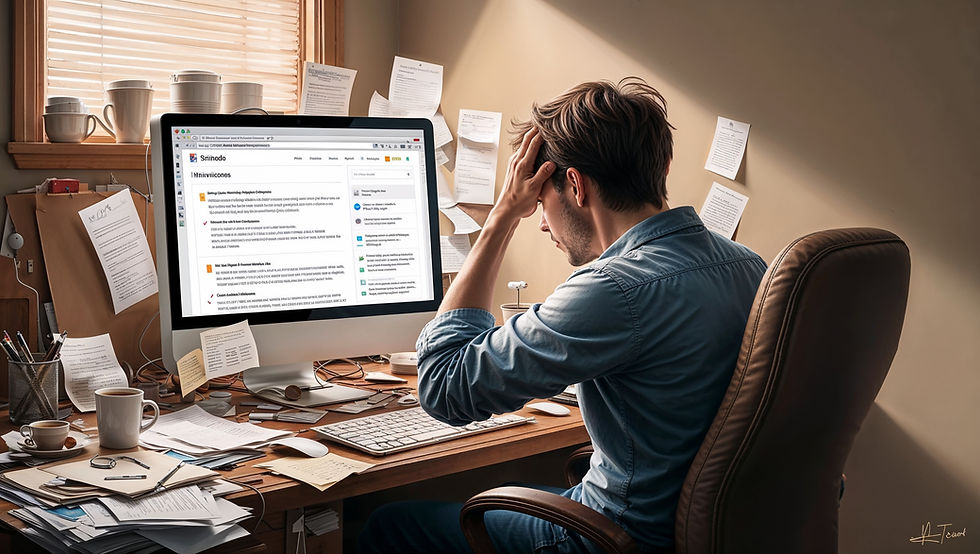 Un entrepreneur qui cherche à créer son site web tout en évitant de faire des erreurs.