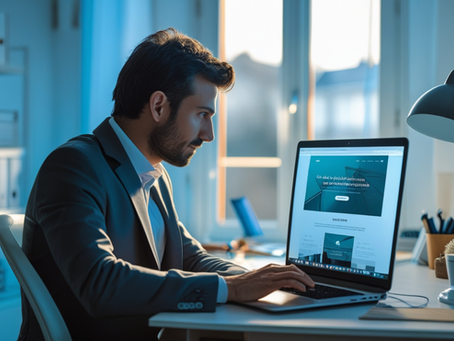 Entrepreneur préparant le lancement de son site web avec Espoir Enjeux, agence digitale rapide et humaine.