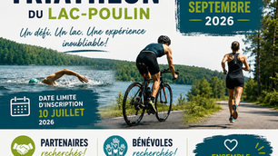 🏊🚴🏃 Le Triathlon du Lac-Poulin est de retour le 12 septembre 2026!