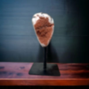 Dark Pink Druzy Amethyst on Display Stand