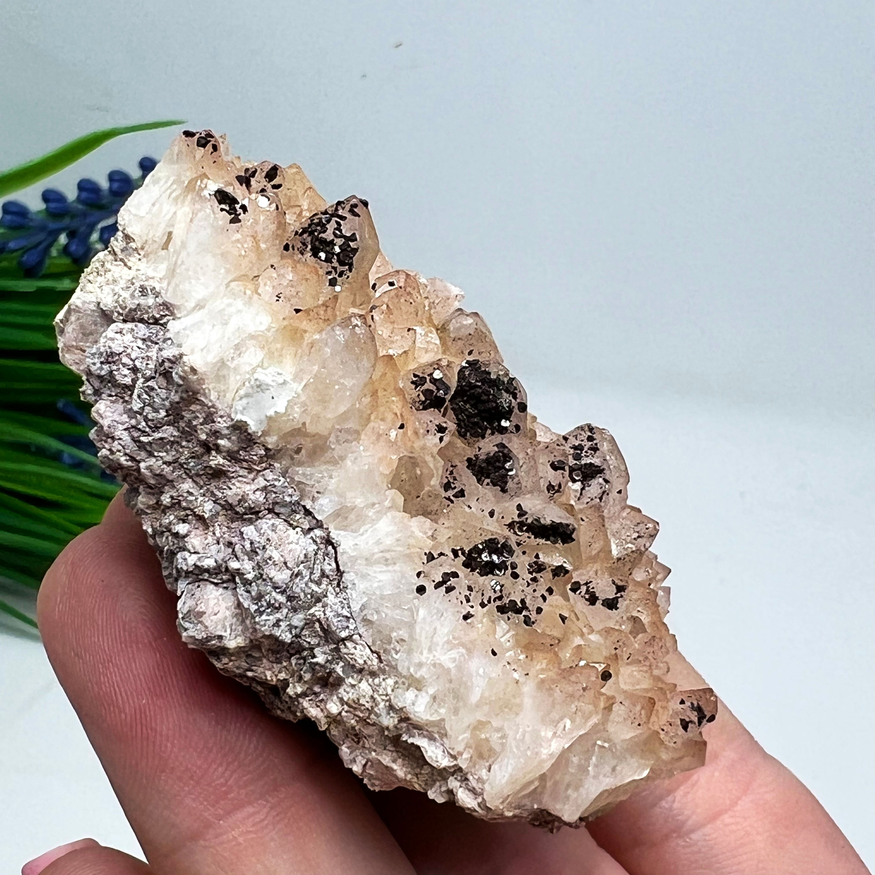 Star Explosion - Hematite on Lithium Quartz from France