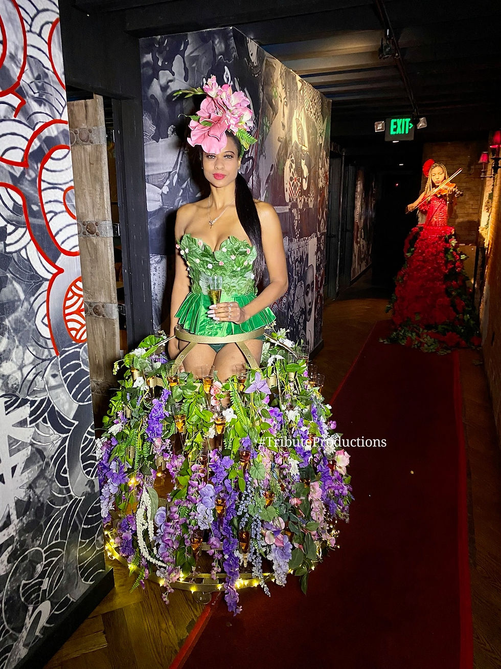 Flower Champagne Dress