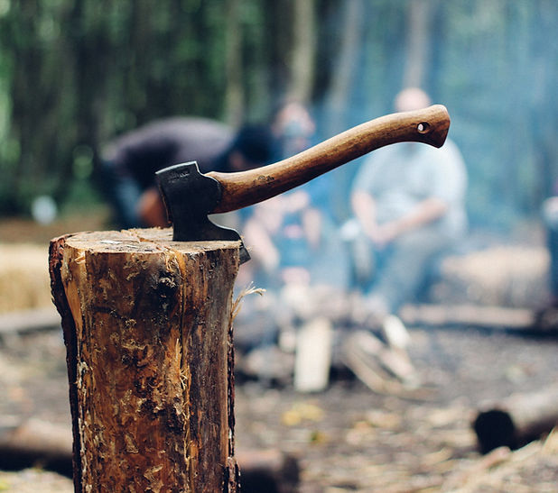 Natur Feuerstelle als Praxis