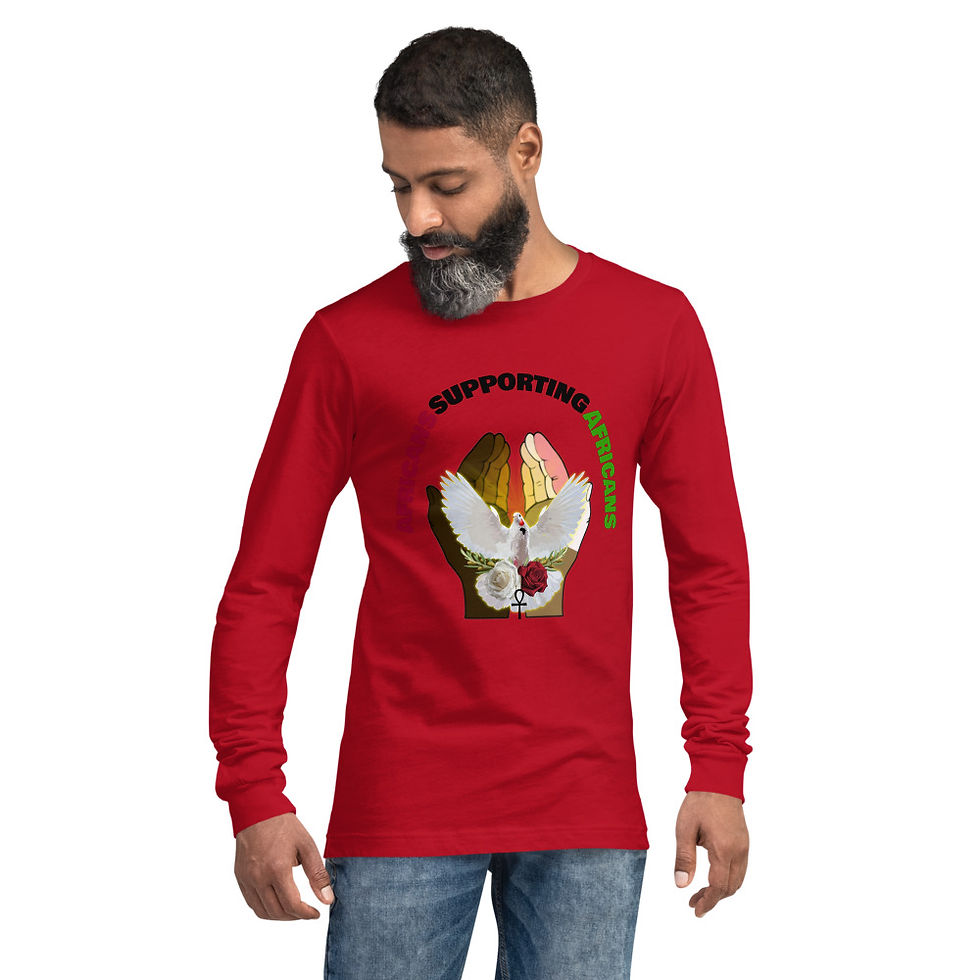 Thumbnail: Unisex Long Sleeve Tee w/Black Supporting