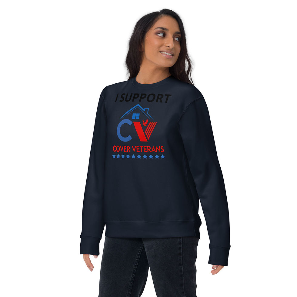 Thumbnail: Cover Veterans I Support Unisex Premium Sweatshirt