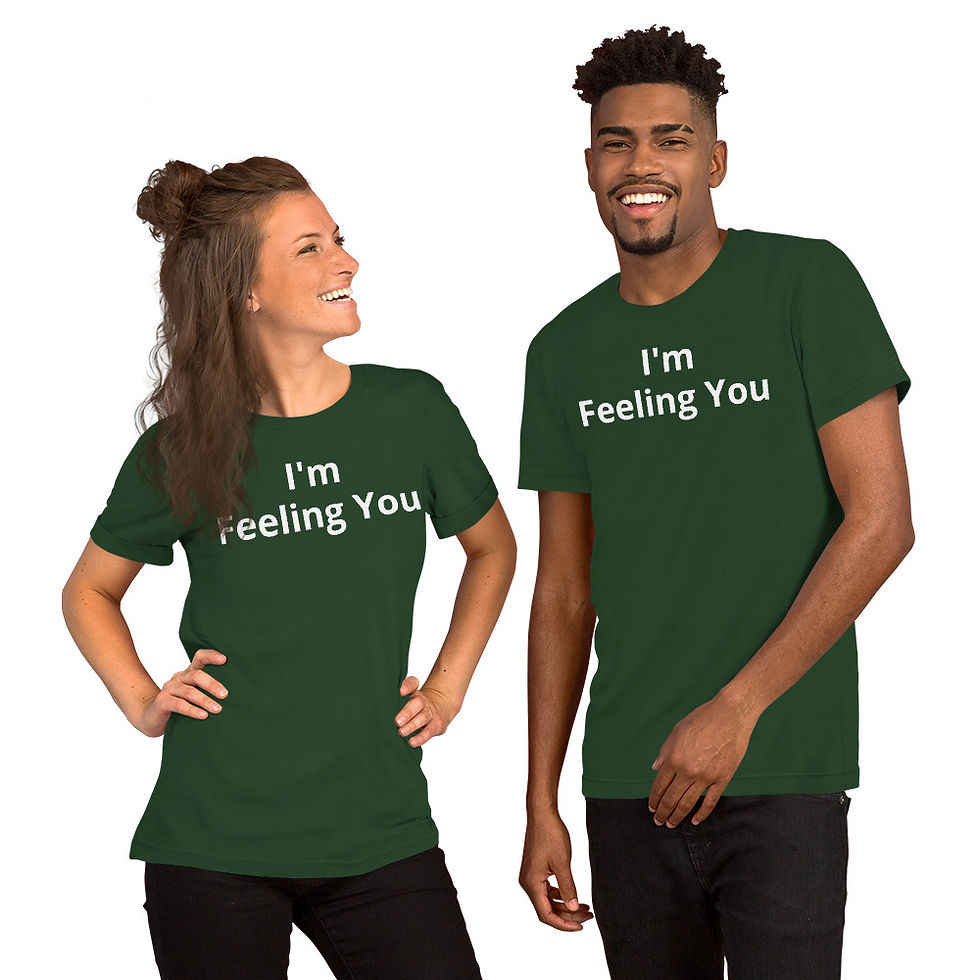 Thumbnail: Short-sleeve unisex t-shirt I'm Feeling You in white