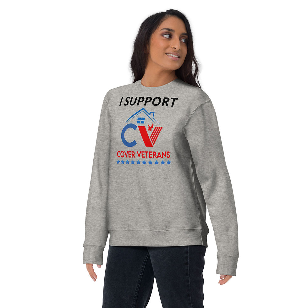 Thumbnail: Cover Veterans I Support Unisex Premium Sweatshirt