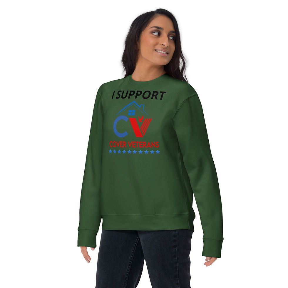 Thumbnail: Cover Veterans I Support Unisex Premium Sweatshirt
