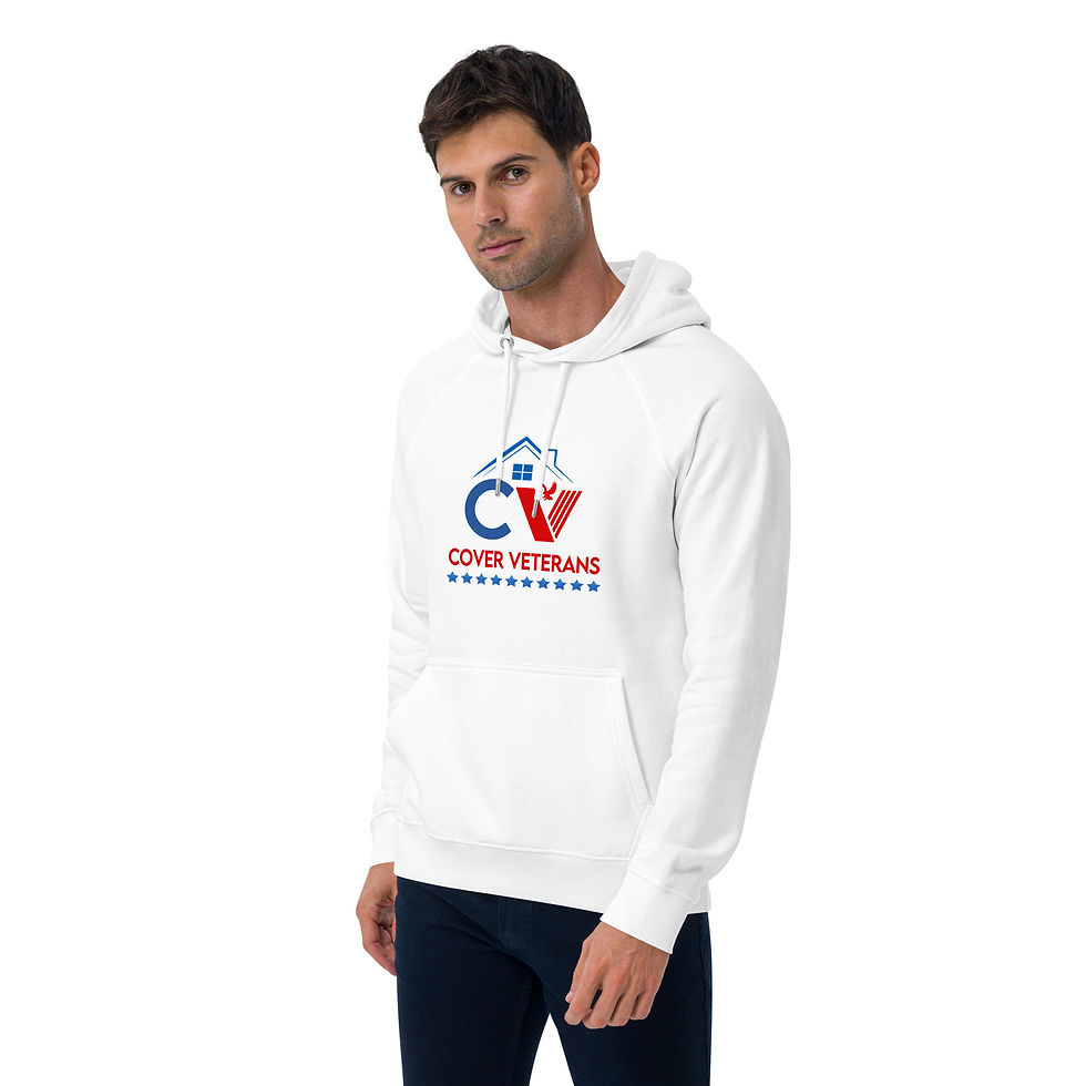 Thumbnail: Cover Veterans Unisex eco raglan hoodie