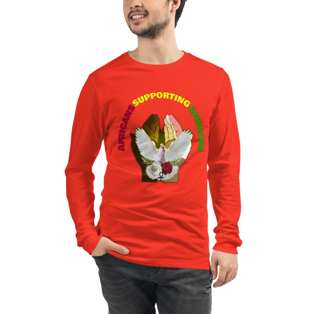 Unisex Long Sleeve Tee w/ Yellow Supporting