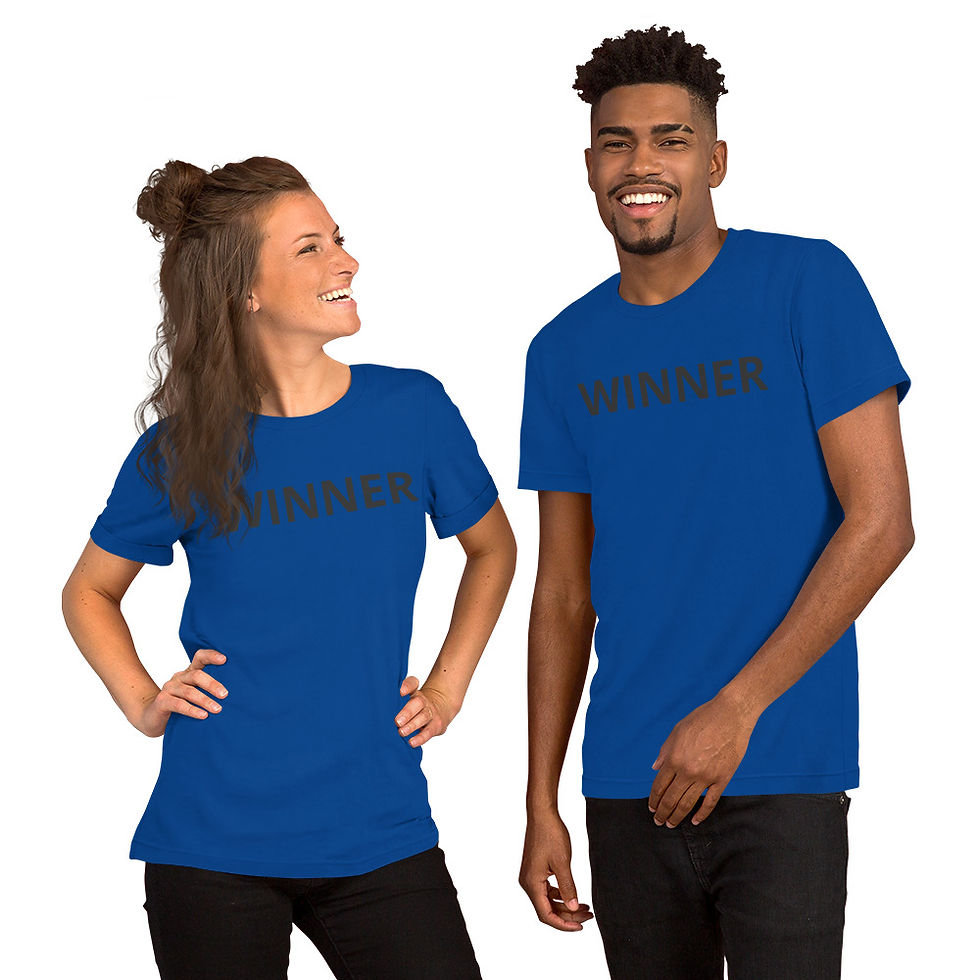 Miniature : Short-sleeve unisex t-shirt WINNER in black