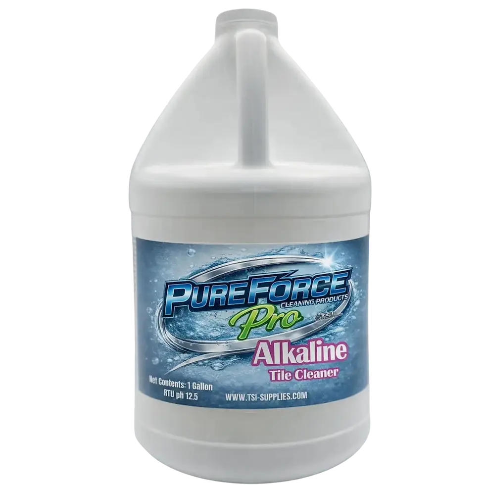 PureForce Alkaline Tile Cleaner pH 12.5 in a 1-gallon bottle, designed for professional use to break down tough soil buildup