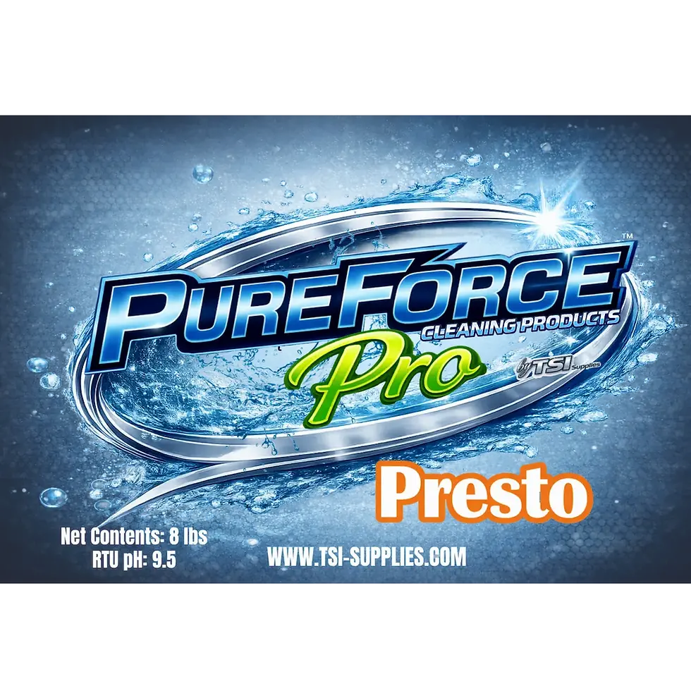 PureForce Presto 8 lb powdered pre-spray label