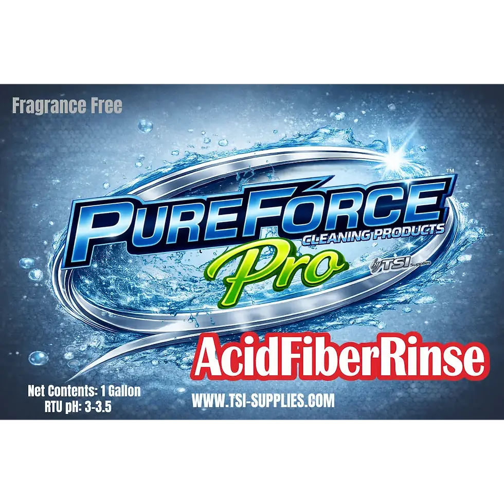 PureForce Acid Fiber Rinse fragrance free low pH carpet rinse 1 gallon label