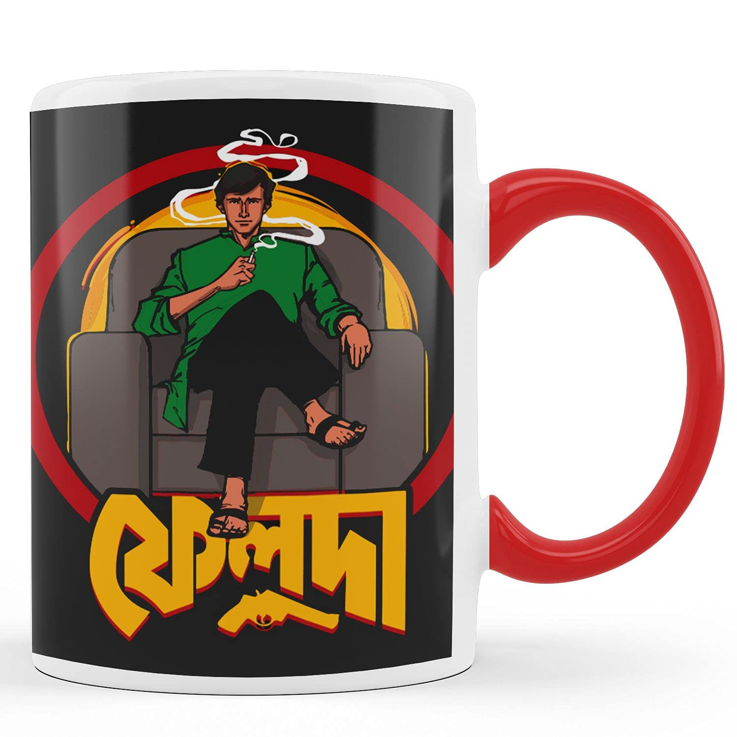 Digital Printed Ceramic Coffee Mug | Bengali Coffee Mugs | Feluda