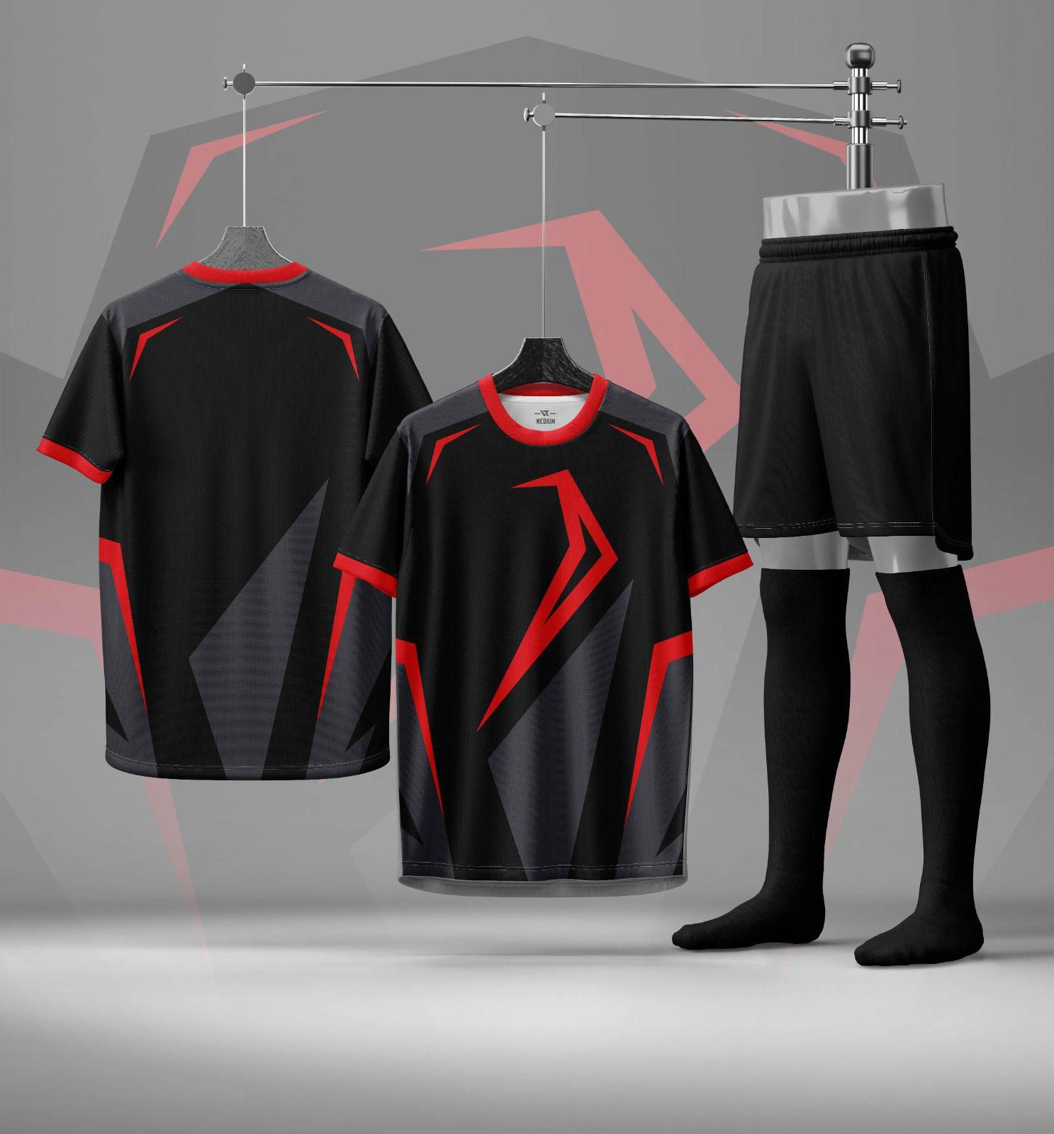 Team Trikot Satz-schwarz - rot