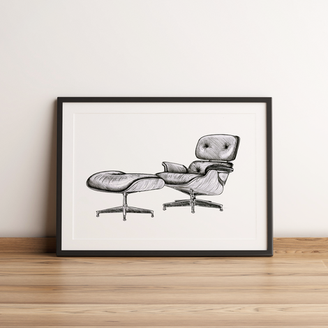EAMES CHAIR PRINT LANDSCAPE A3 EXAMPLE PRINT 3