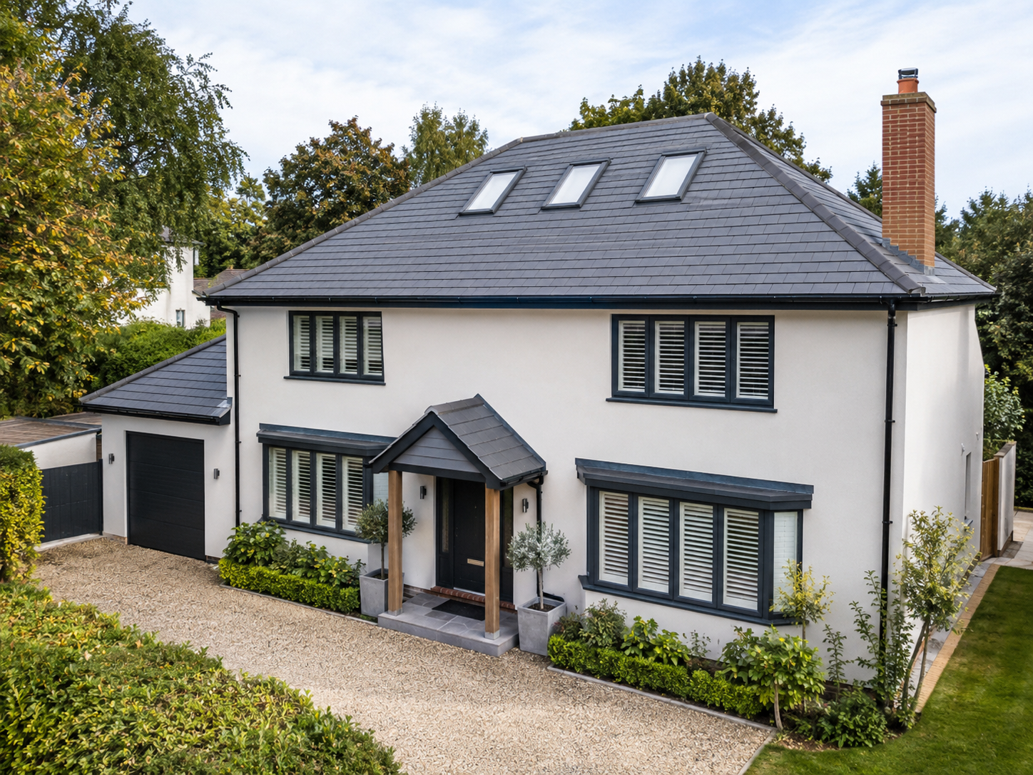 Loft conversion featuring roof windows and newly created roof-level living space