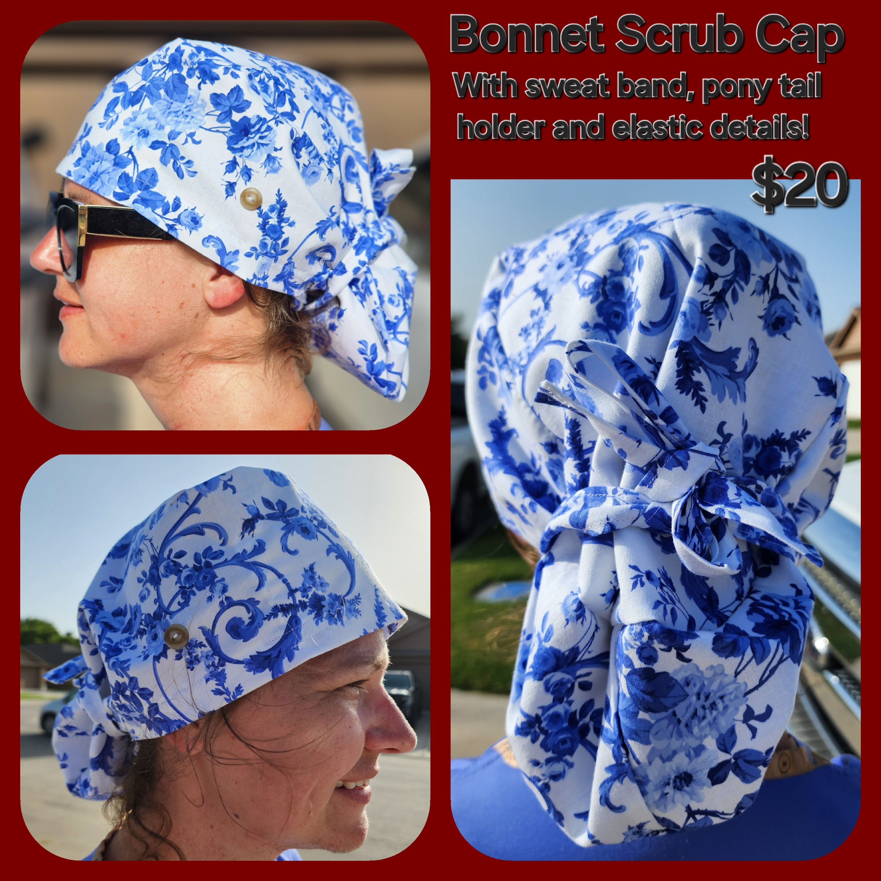 Bonnet Scrub Cap