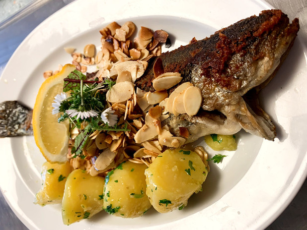 gegrillte Forelle zubereitet im Gasthof „Zum Stillen Tal“