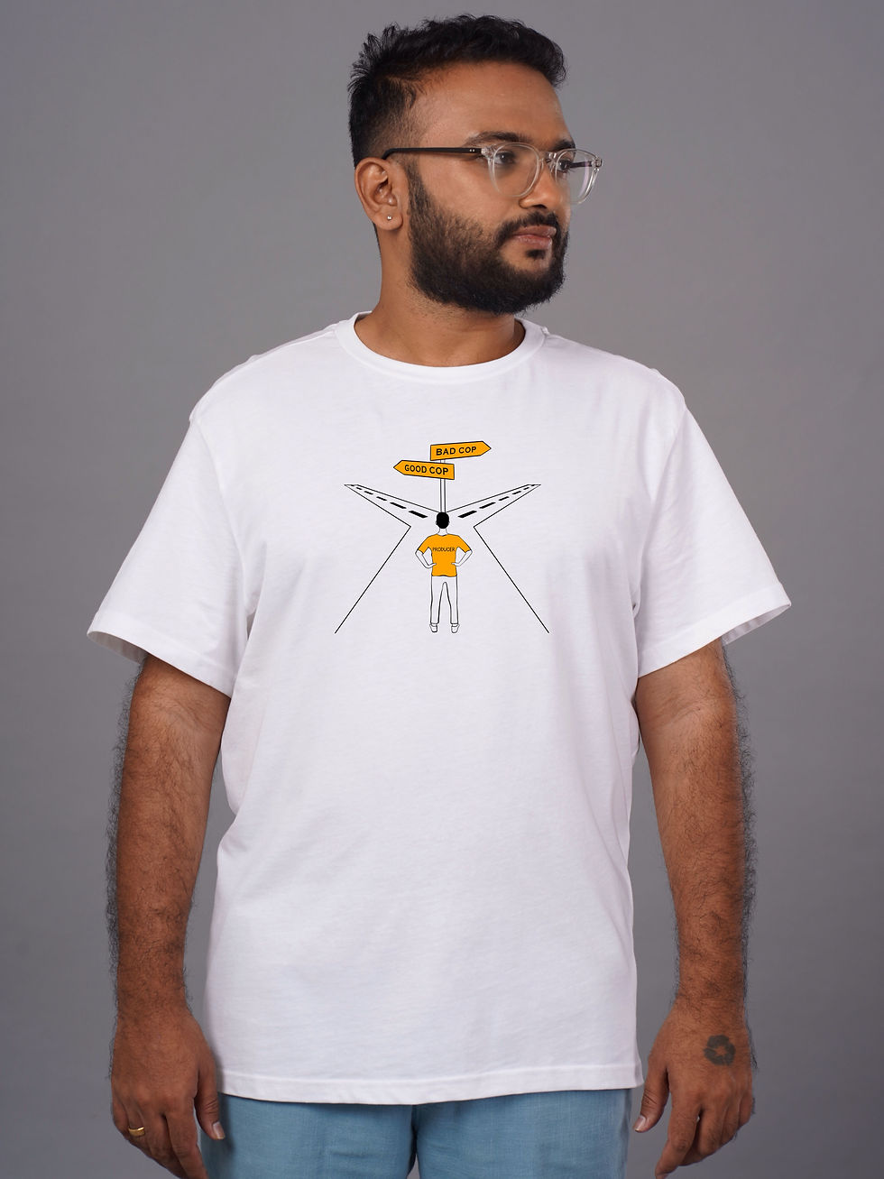 Good Cop Bad Cop (He/They) - Unisex Tee (w)