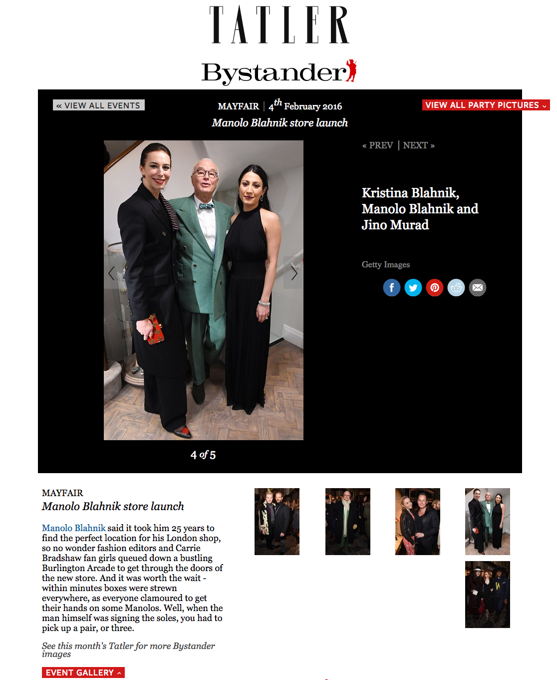 Manolo Blahnik Store Launch