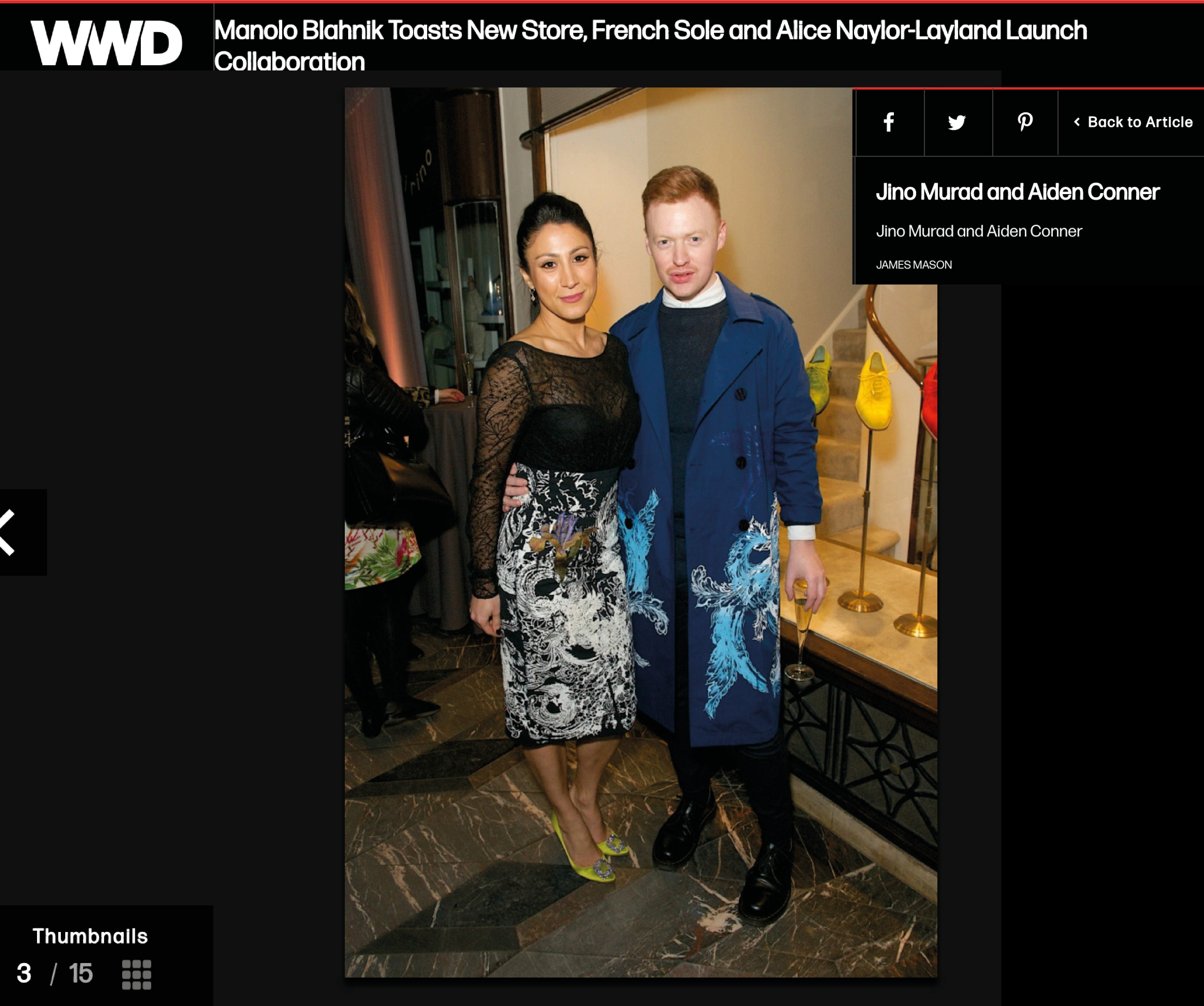 Jino Murad at a Manolo Blahnik Event