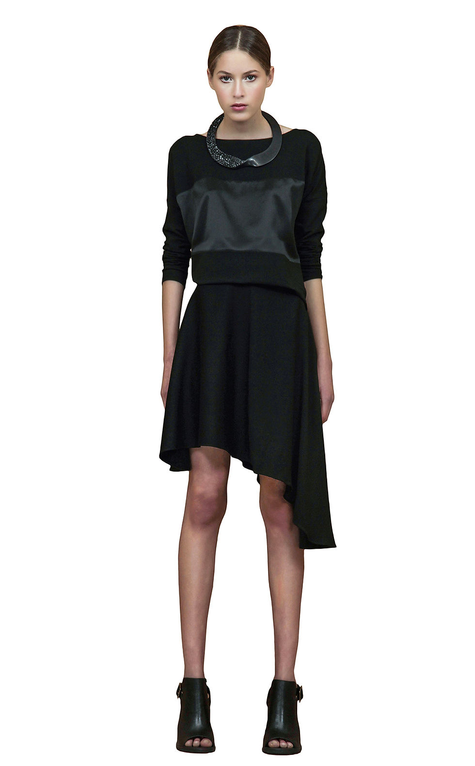 Blusa Rectangle e Saia Minimal Assimetrica1-frente