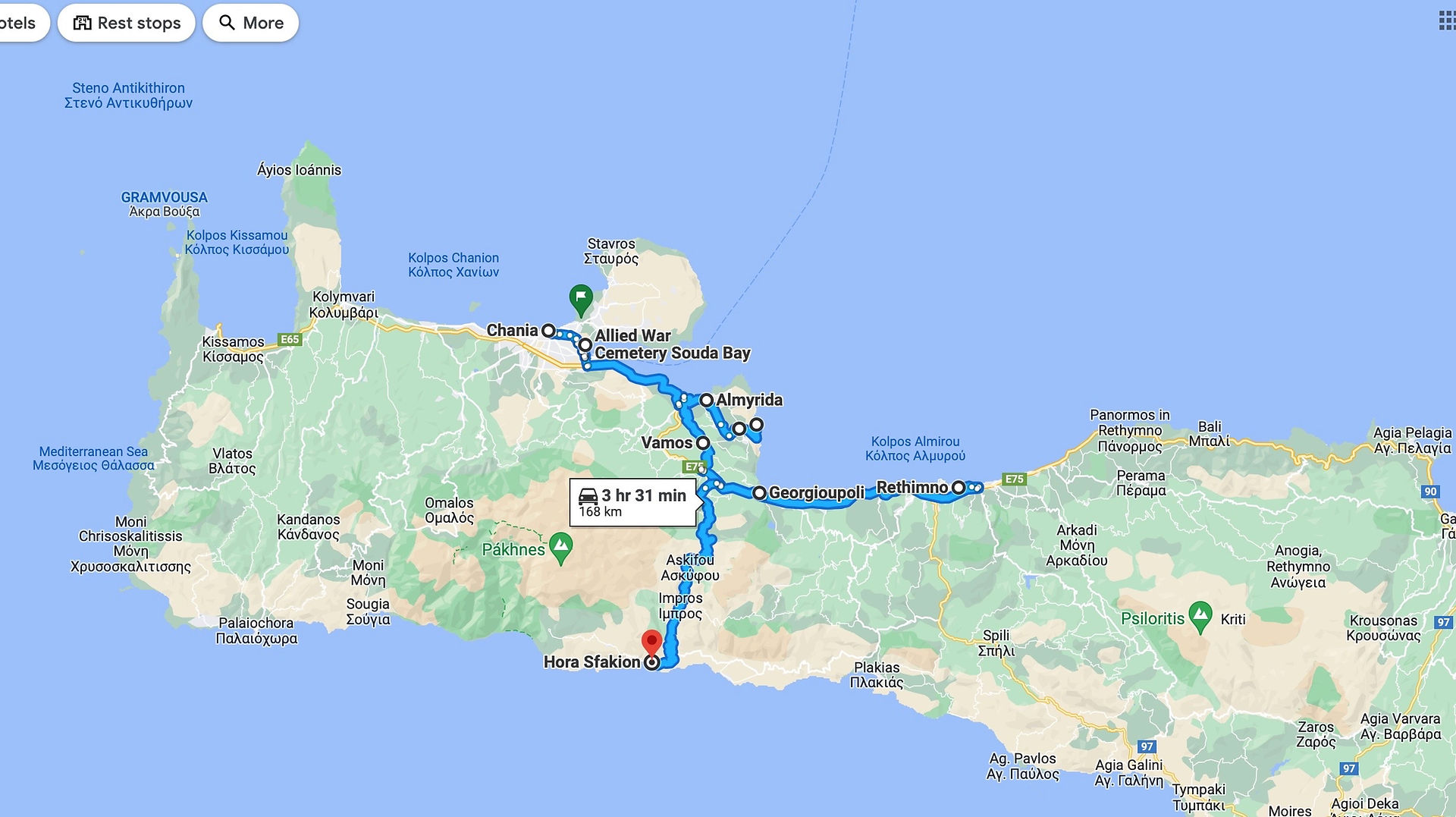 Our base and where we went