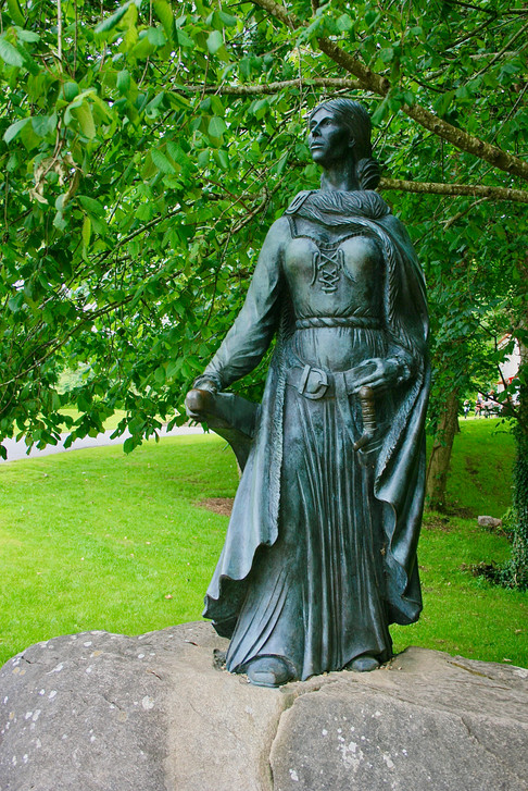 Pirate Queen Grace O’Malley statue in the grounds of Westport House