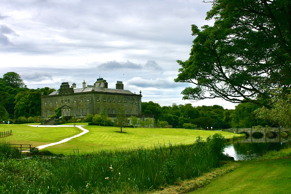 Carrowbeg River that slides through the grounds of Westport House down to the sea.