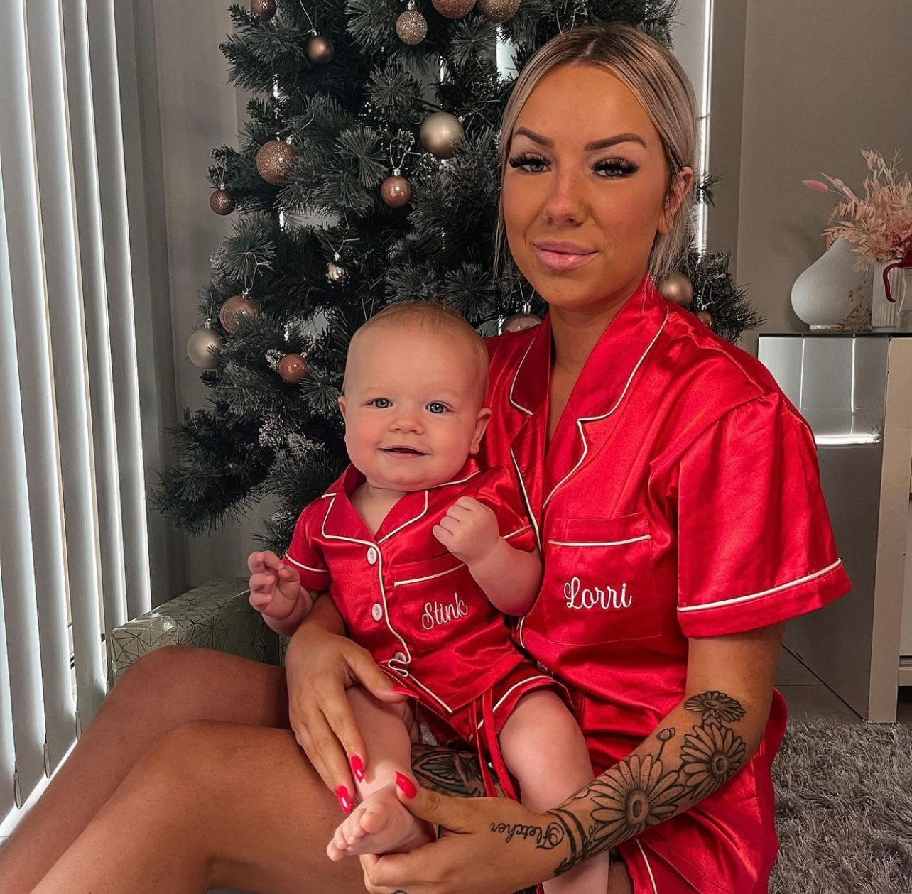 Babies Classic's Red Satin Set