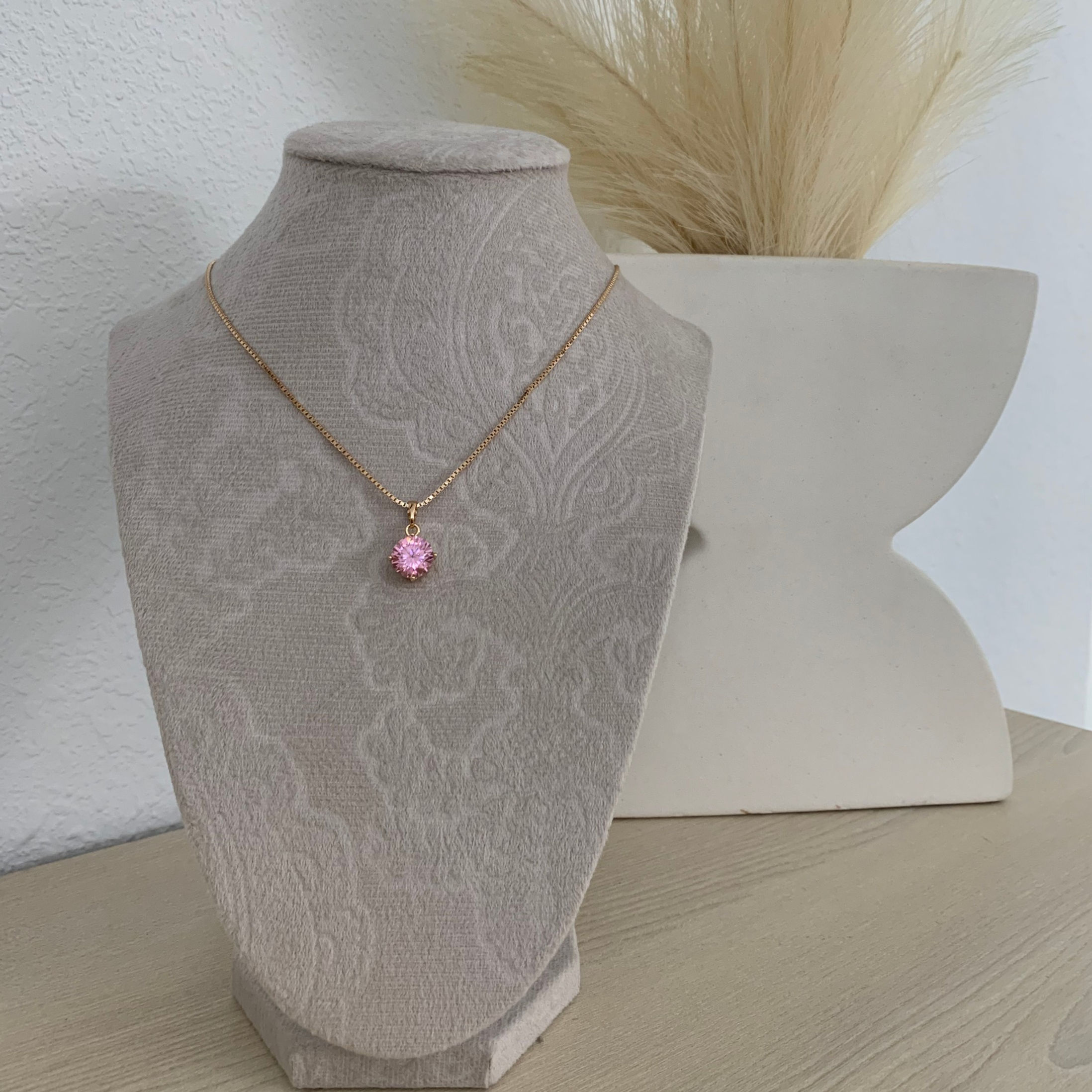 Pink Stud Necklace