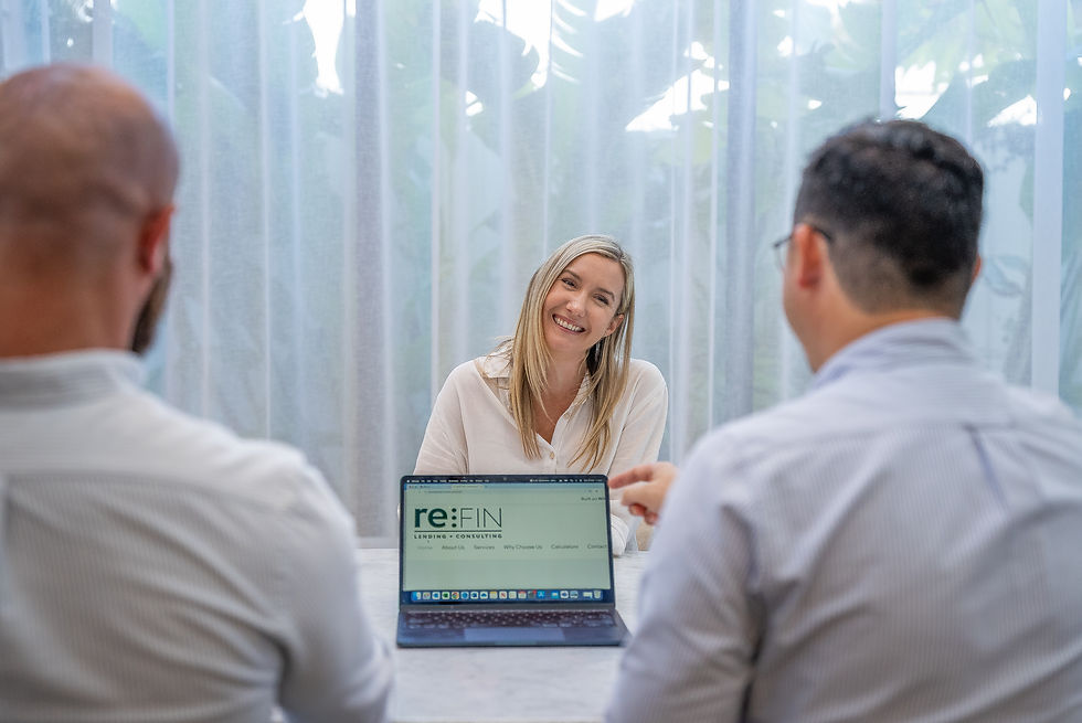 Happy client during finance meeting